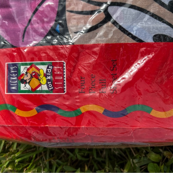 VTG Disney Mickey Minnie Donald Goofy Color Block Full Sheet Set 90’s Complete - Picture 4 of 8